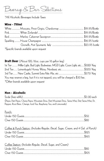 Menu Brochure Wedding Packet 8