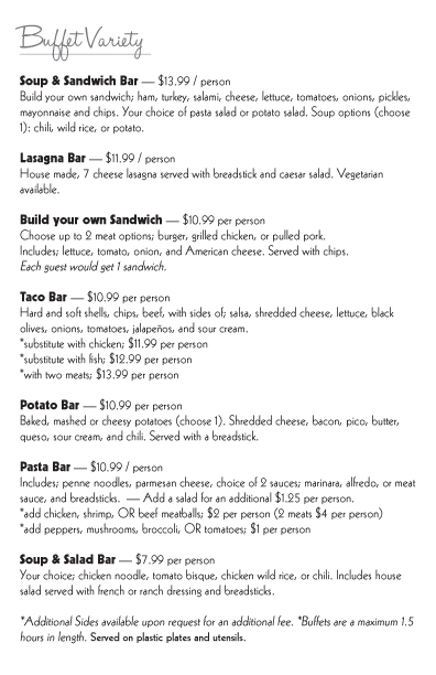 Menu Brochure Wedding Packet 10