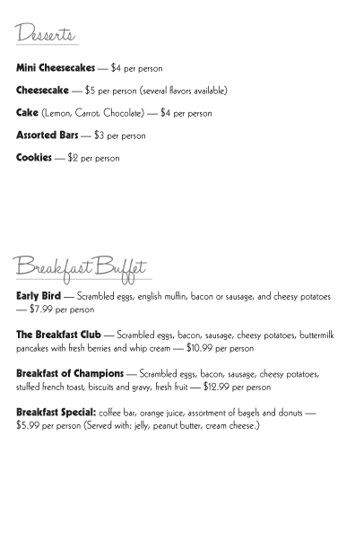 Menu Brochure Wedding Packet 12