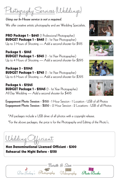 Menu Brochure Wedding Packet 16