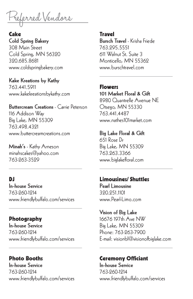 Menu Brochure Wedding Packet 18