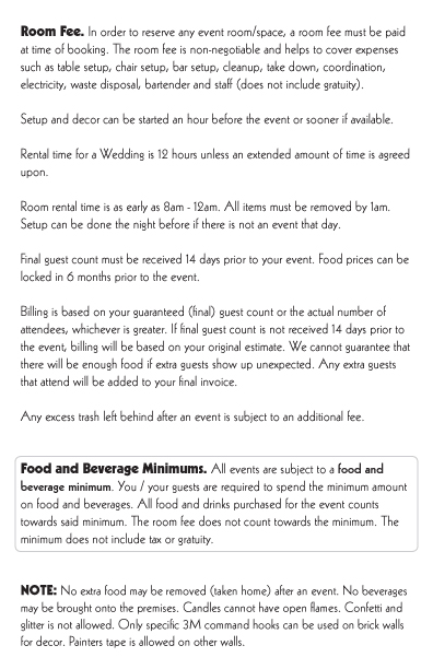 Menu Brochure Wedding Packet 5