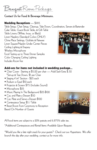 Menu Brochure Wedding Packet 6