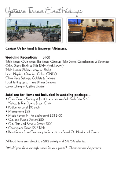 Menu Brochure Wedding Packet 7