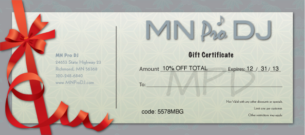 Wedding Business Gift Certificate