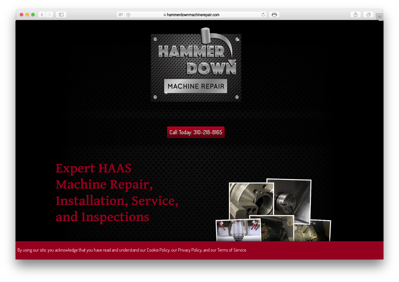 Hammer Down Machine Repair Web Design