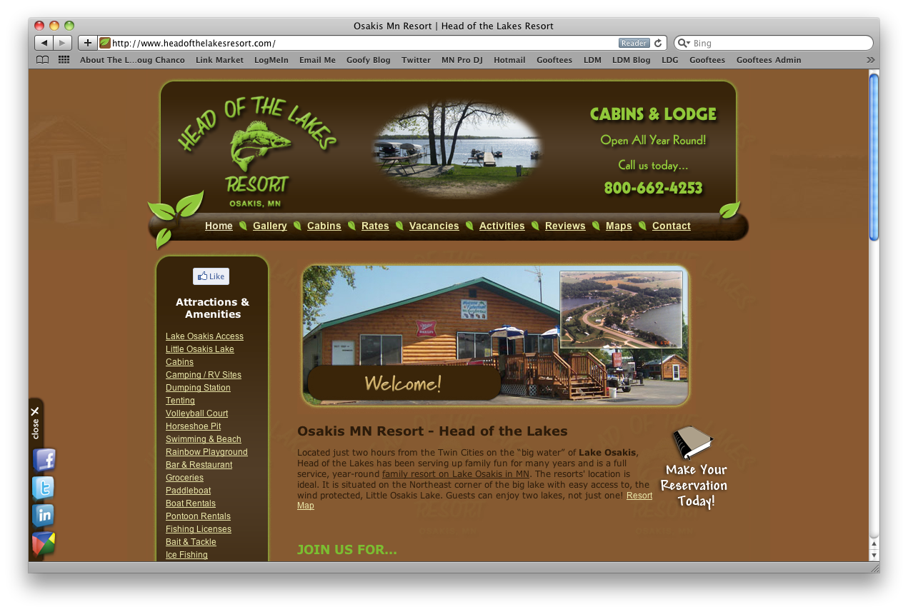 Head of the Lakes Web Design