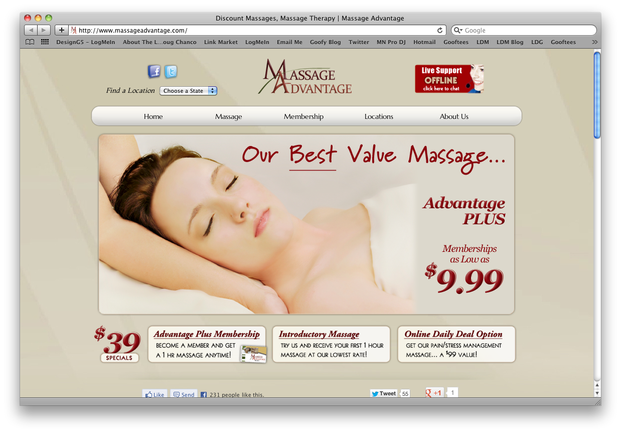 Massage Advantage Web Design