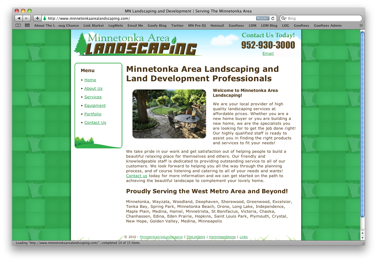 Minnetonka Landscaping Web Design