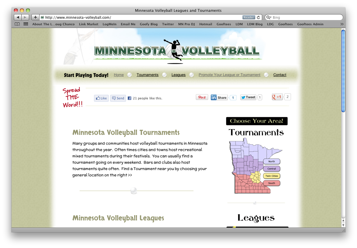 Mn Volleyball Web Design